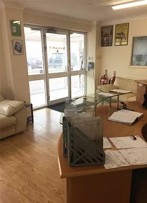 view of the new reception room