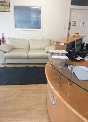 view of the new reception room
